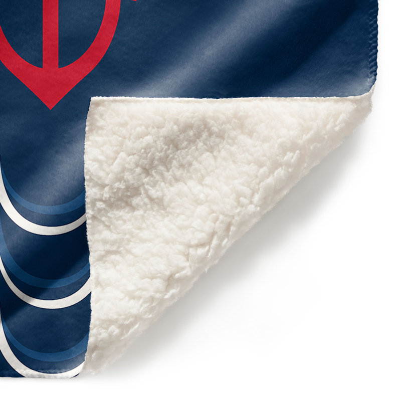  Jeté Anchor Waves, Bleu / Rouge, l 68 po x L 80 po