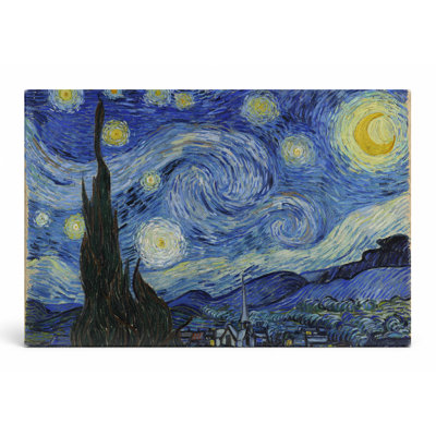 La nuit étoilée (1889) - Paysage, art mural sur toile