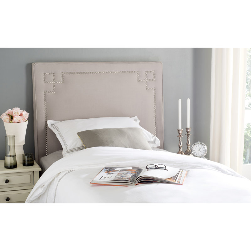 Kubrick Upholstered Headboard, Queen, Beige Linen