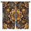 Rideaux de fenêtre mandala complexes et transparents - 2 panneaux