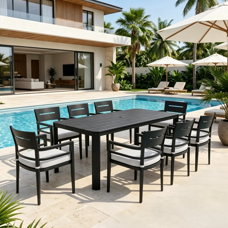 Ensemble de 8 chaises d'extérieur Modern