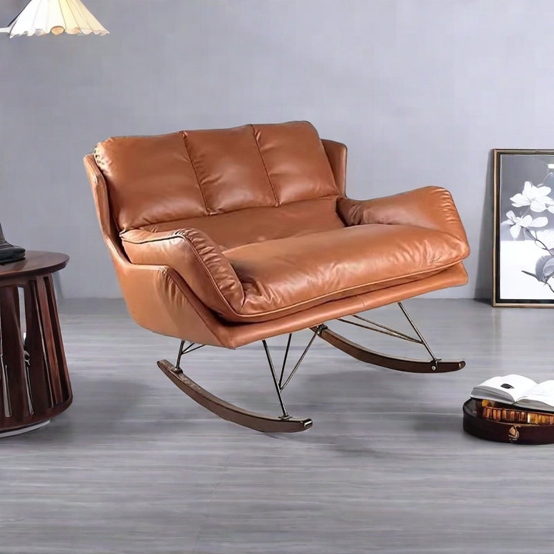 Chaise berçante Fashion Casual Creative, Brun