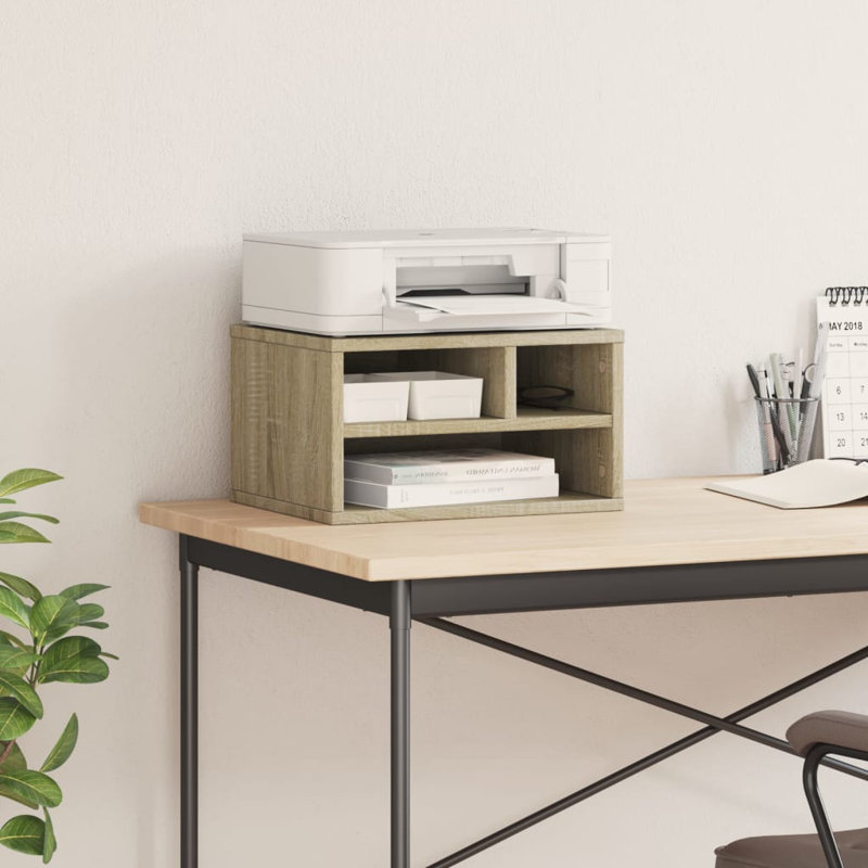 22.5cm H Printer Stand, 22.5cm H x 40cm W x 32cm D, Sonoma Oak