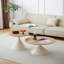 Table basse ronde 1 pièce en bois blanc + bois