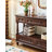 55.12" Dark brown Rectangular Solid Wood Console Table
