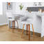 Tabouret de bar et de comptoir en tissu Sarah avec pieds en bois cintré et repose-pieds rond Sarah-100169897-105493368