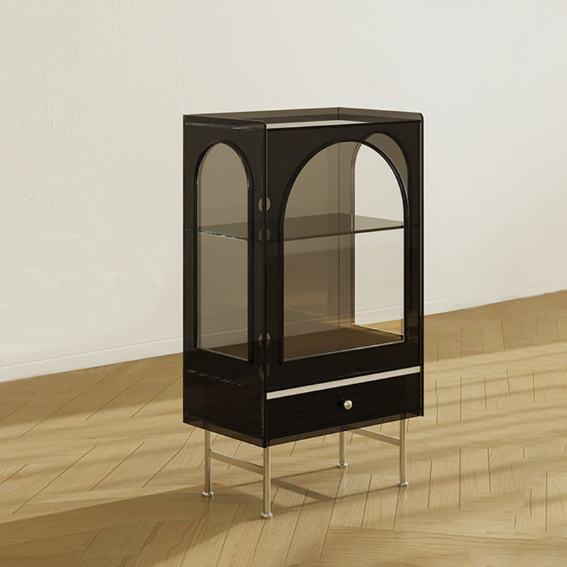 Modern simple acrylic living room accent cabinet, Black