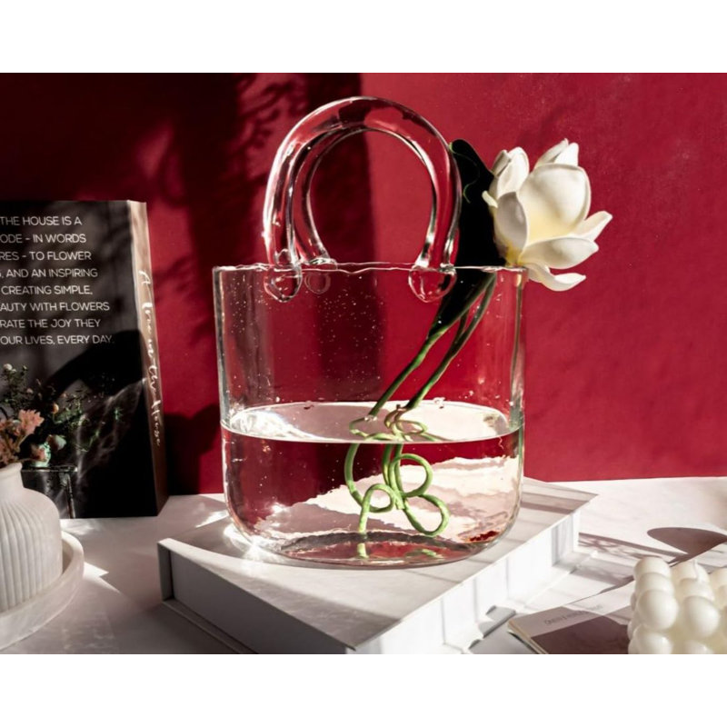 Vase de table en verre Noritoshi, Transparent