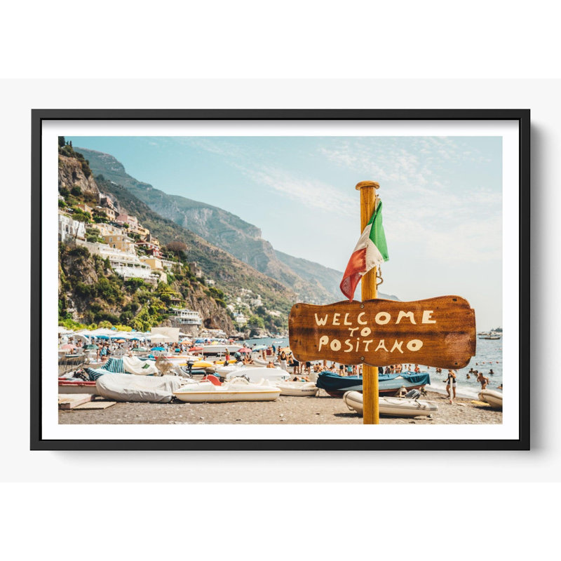 "Welcome To Positano", 38 x 26, Oui, Noir