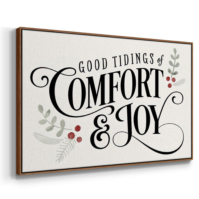 " Merry Sentiment I ", Walnut Framed, 25" H x 37" W x 1.5" D