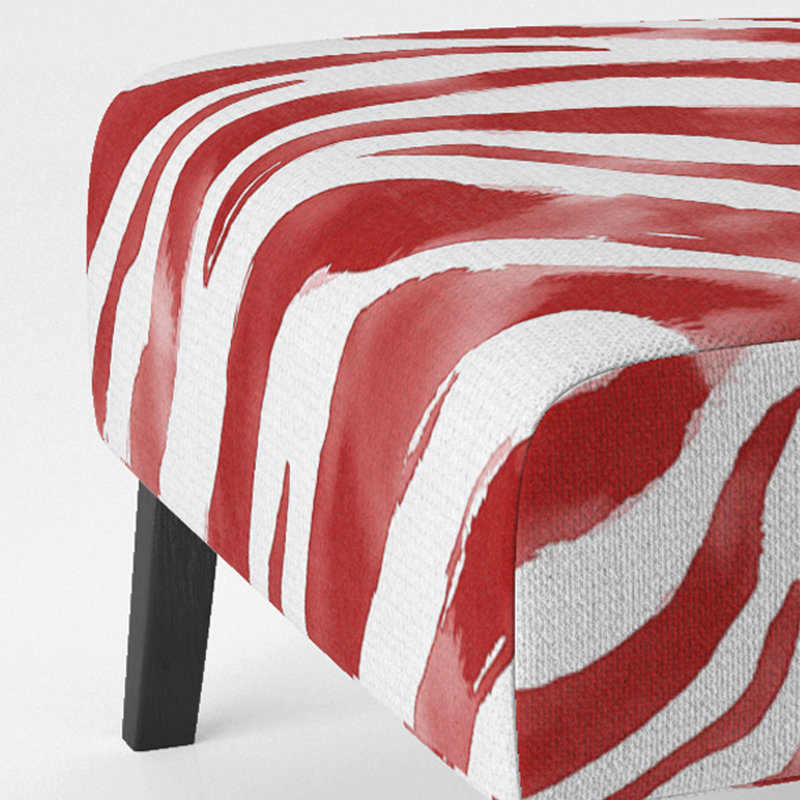 Fauteuil de chambre Zebra, Rouge / Blanc