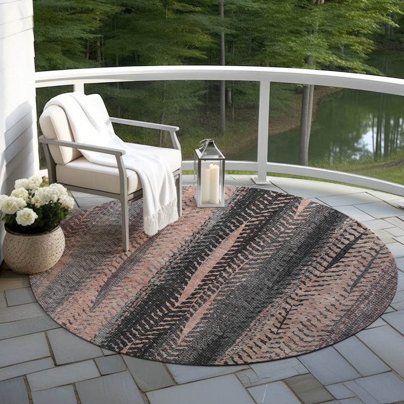 Tapis intérieur / extérieur Alta avec envers antidérapant, Rond 8 pi