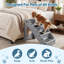 Escaliers pour chiens - Escaliers pliables pour animaux de compagnie avec conception en 4 étapes pour lits, couchettes, voitures - Tapis antidérapants, plastique léger durable, marches pour animaux de compagnie pour chiots, chatons et petits animaux de compagnie par PETMAKER (gris)-1489492953