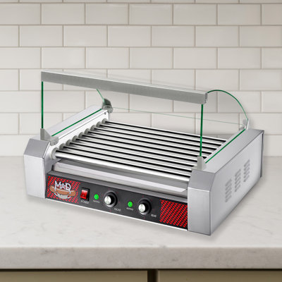 Great Northern Popcorn 22" Hot Dog Roller Grill with Lid 
