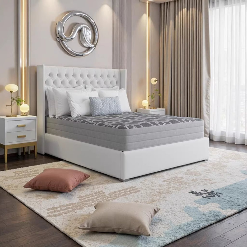 10" Smooth Top Foam Lux Firm Twin Mattress with Ice Cover and Copper-Infused Visco Layer, Twin