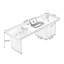 Bureau rectangulaire blanc et noyer clair-38879560-38879562
