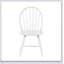 Ensemble de table de salle à manger 5 pièces avec 4 chaises Windsor de style blanc, durable et confortable