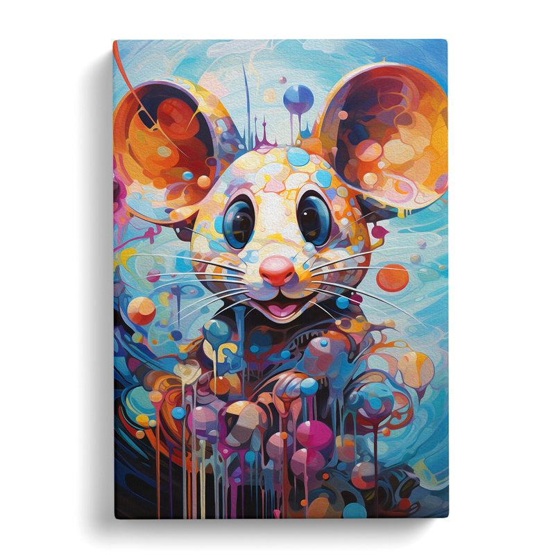 Mouse Abstract No.3 - Wrapped Canvas, 76cm H x 50cm W x 3cm D