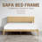  Sapa Solid Wood Bed Frame with 3D Carved Headboard, Japanese Joinery, No Box Spring Needed, Silent slats, Easy Assembly-1533463259-1533463263