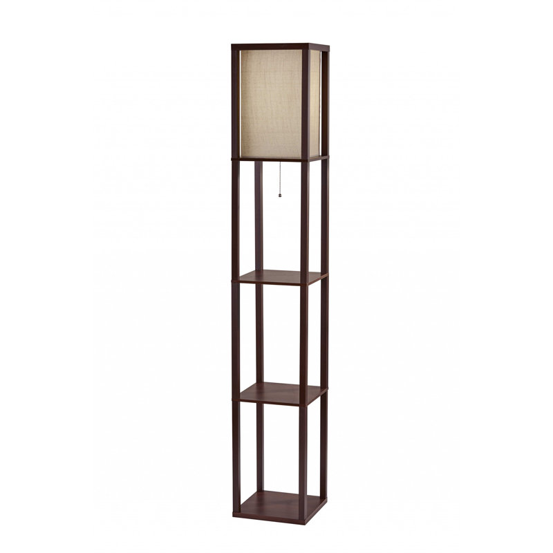 Sooraj 63'' Column Floor Lamp, Walnut