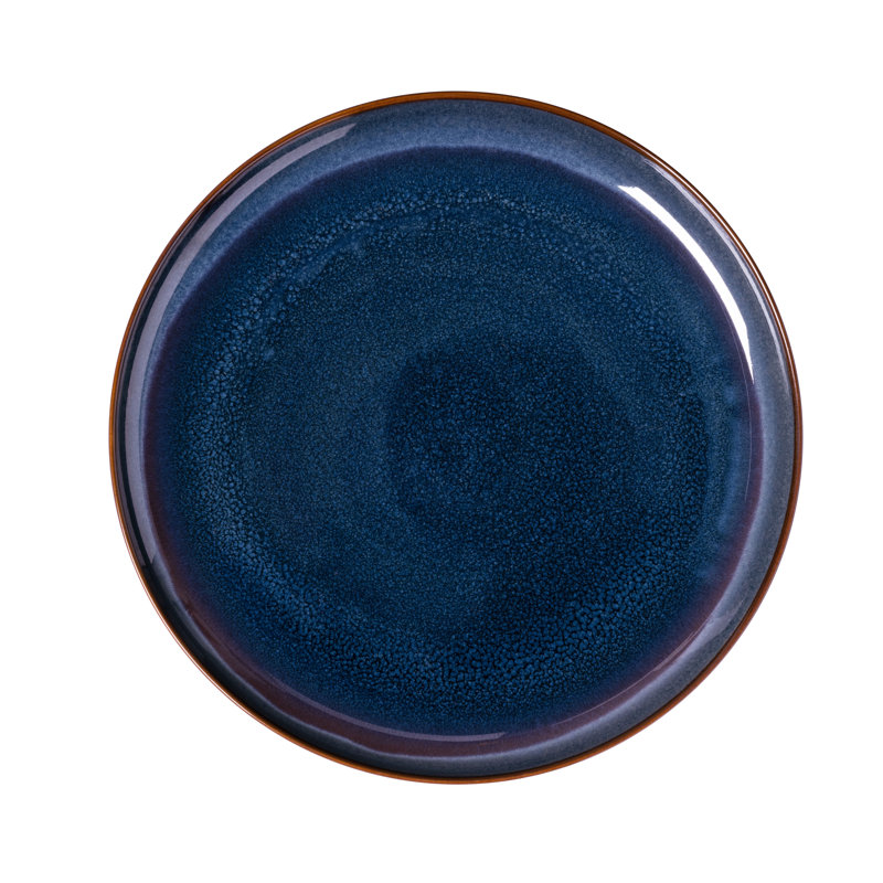 like. by Villeroy & Boch Crafted Denim Buffet Plate, Premium Porcelain, Dishwasher and Microwave Safe, 11.5 in Diameter, Blue
