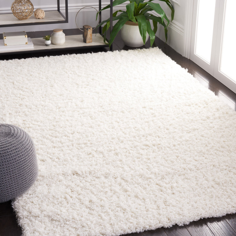 Victorino Shag Hand Tufted Performance Solid Color Rug