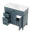 Meuble-lavabo 36 po avec tiroir, panneau de cadre solide, 36 po