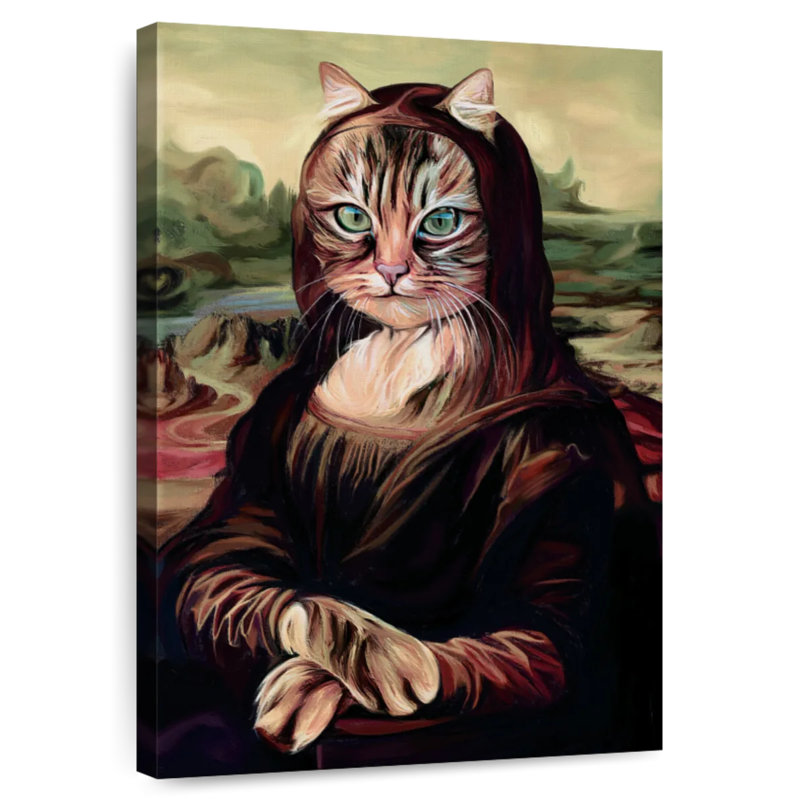Ketti Mona Lisa Inspired Cat, 24" H x 16" W