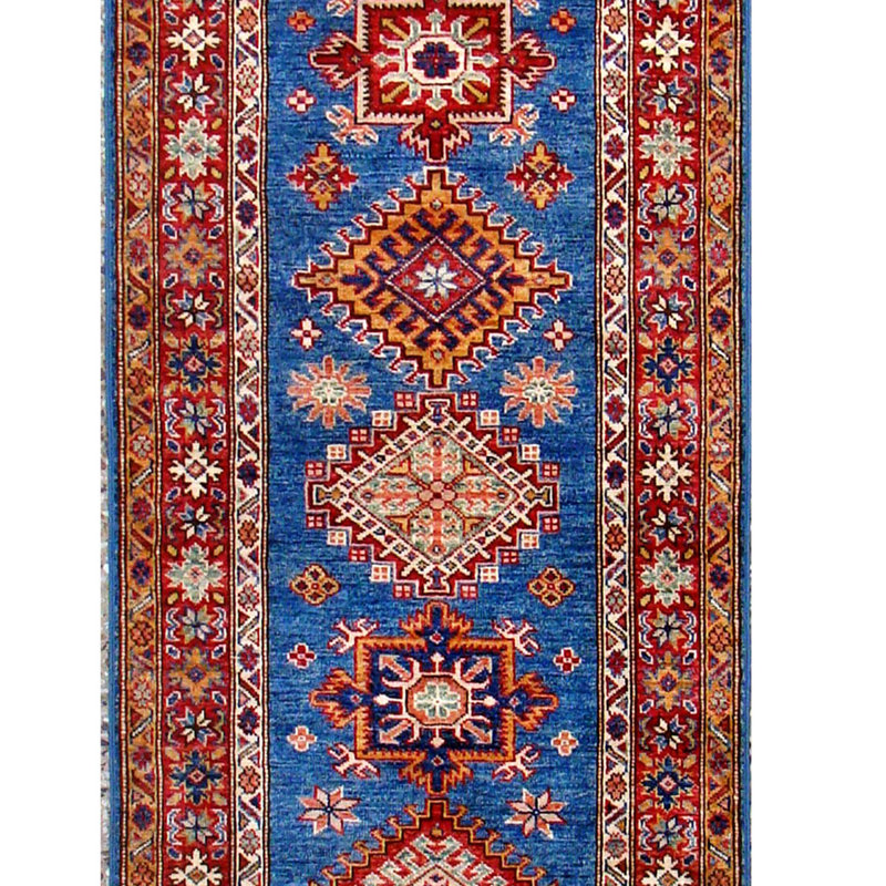 KASEKAZAKLBRE Hand Knotted Wool Area Rug, Runner 2'6" x 10'
