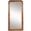 Jakyan Distressed Brown Floor Mirror with Carved Grooves and Natural Wood Grain