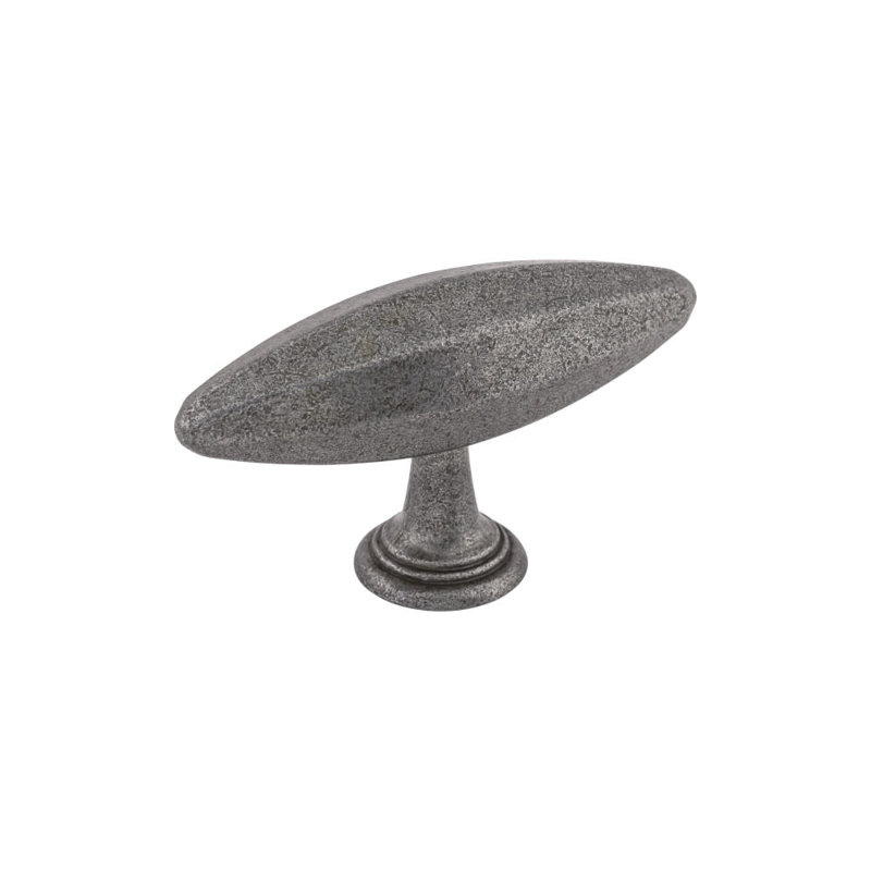 Chareau 1 15/16" Length Bar Knob, 3" Length, Black Iron