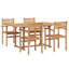  Ensemble de salle à manger de jardin 5 pièces en bois d'acacia massif naturel-863756845
