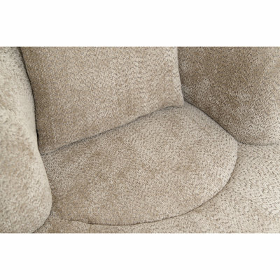 Nordic Style Lazy-Style clubchair  36 Inches Chenille Fabric Bucket Chair  Decorative chair  Soft Cushion with pillow  with ottoman  for Living Room  Study and Relaxation Room  Camel