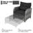 Constantino 2-Person Outdoor All-Weather Wicker Conversation Set with Ottomans and Tempered Glass Coffee Table-562863232
