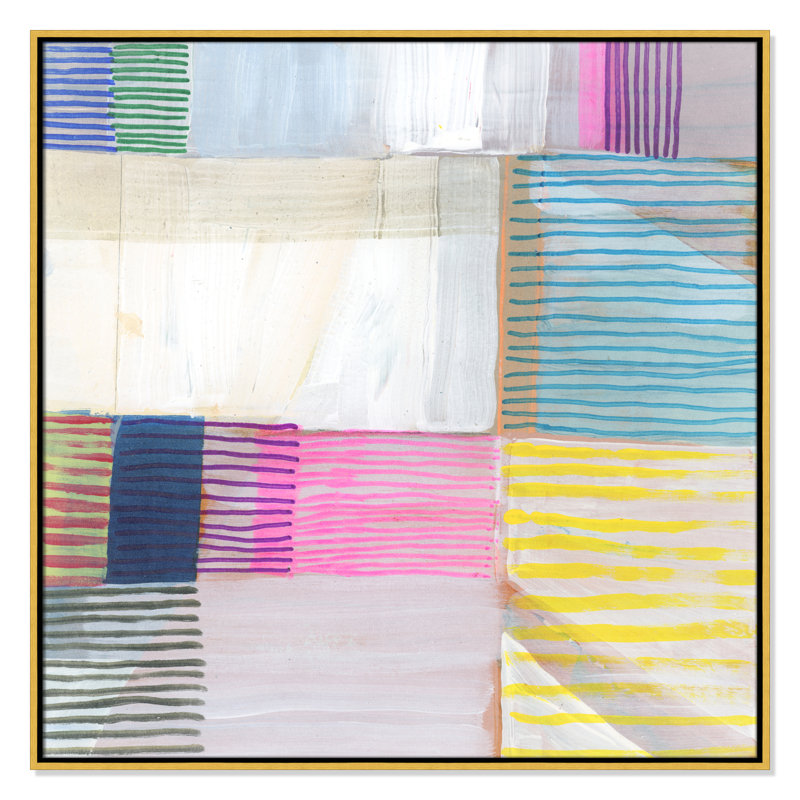 Bright Net III by Cartissi, Gold Framed, 37.5" H x 37.5" W x 2" D