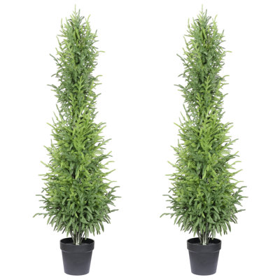 5' Real Touch Norfolk Pine Christmas Tree, Artificial Indoor Tree for Holiday Home Decor