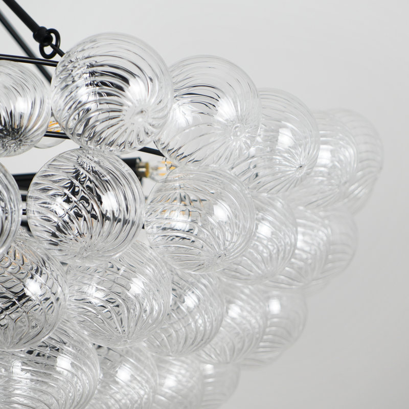 17 - Lights Bubble Chandelier For High Ceilings Modern Black Chandelier Sputink Chandeliers For Dining Room
