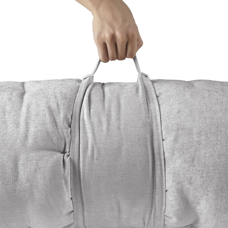 Poly Chenille Lounge Floor Pillow Cushion 27" X 74", Gray