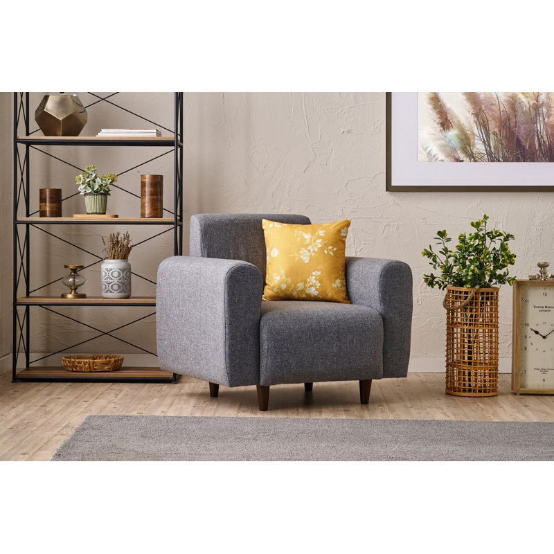 Bolat Upholstered Armchair, Grey
