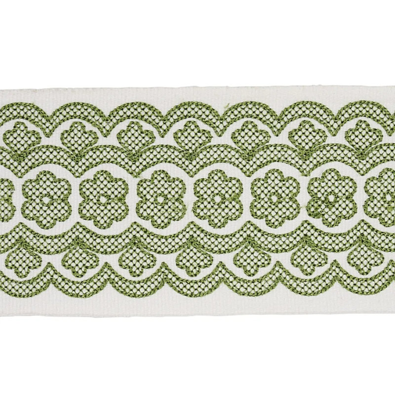 Astrid Embroidered Tape, Green