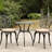 3-Piece Outdoor Rust-Resistant Cast Aluminum Patio Bistro Set with cushion