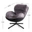 Méridienne moderne avec pivot 360 °, chenille grise et similicuir, base pour siège confortable pivotant en cuir - rotatif, ergonomique, maison et bureau-1335919816