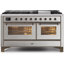 Cuisinière à gaz double autoportante 60 po 5,02 pi³ avec plaque chauffante Majestic II-48279843-48279821