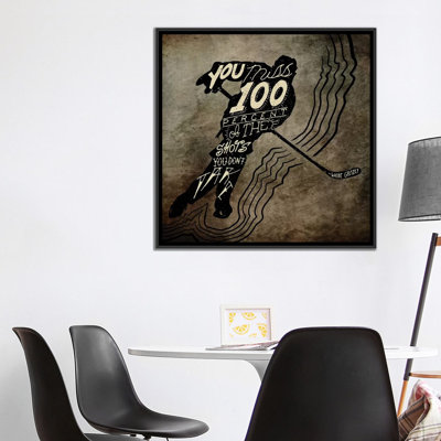 «100% of the Shots», impression sur toile