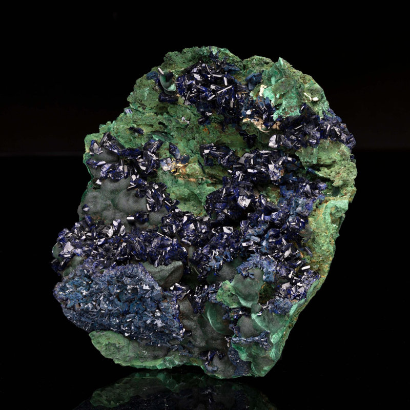 Azurite With Malachite From Laos
