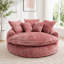 Fauteuil en mousse de polyester de 140 cm de long, fauteuil rond surdimensionné, canapé-lit moderne et moelleux-2120070052