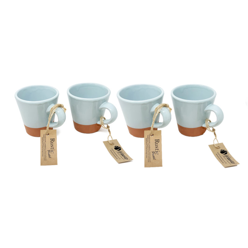 Verano Rustic Pastel Handmade Ceramic Coffee Mug, Blue