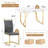 5-Piece Modern Rectangular High-Gloss Dining Set with Faux Leather Cantilever Chairs-89984114-85468451