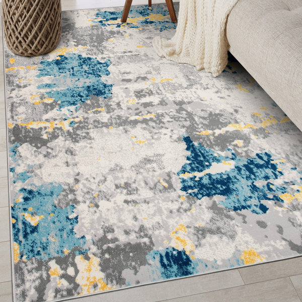 Wrought Studio Sianna Abstract Indoor Rug & Reviews | Wayfair