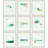 'Atmospheric' - 9 Piece Picture Frame Painting Print Set